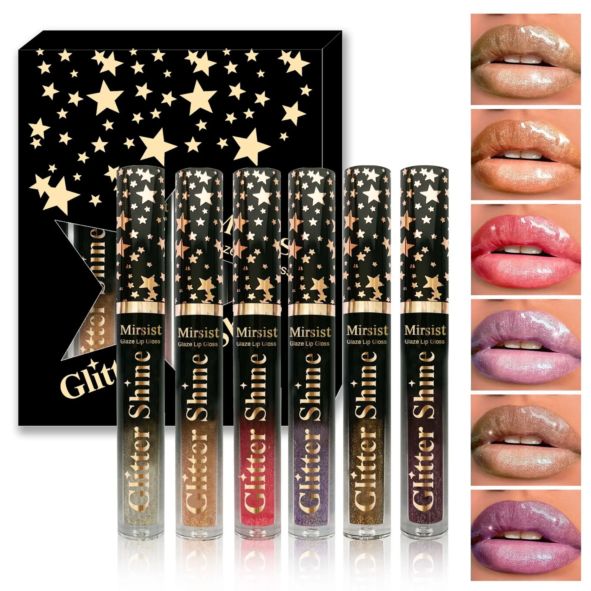 6-Piece Shiny Lip Gloss Set – Mirror Glass Finish, TikTok爆款商品分析 - GMV ...