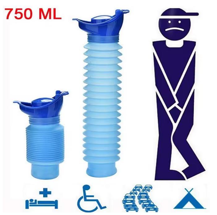 1set Collapsible Urinals, Reusable Travel Potty for Outdoor Camping Emergency, Leak-Proof Standing Car Urinal Bucket