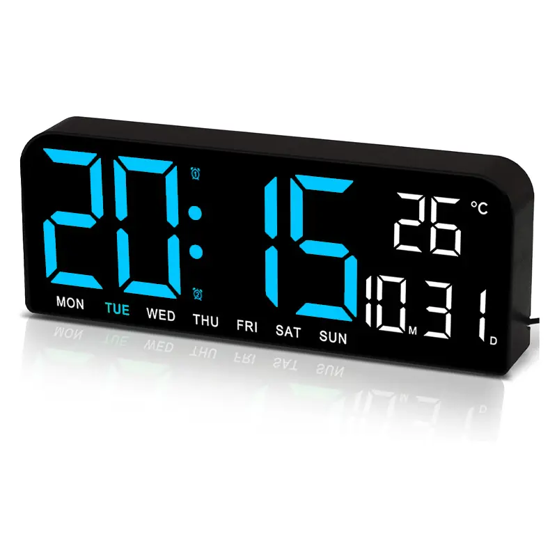 LED Digital Wall Clock Decorative, 10" Digital Ala TikTok爆款商品分析 - GMV ...