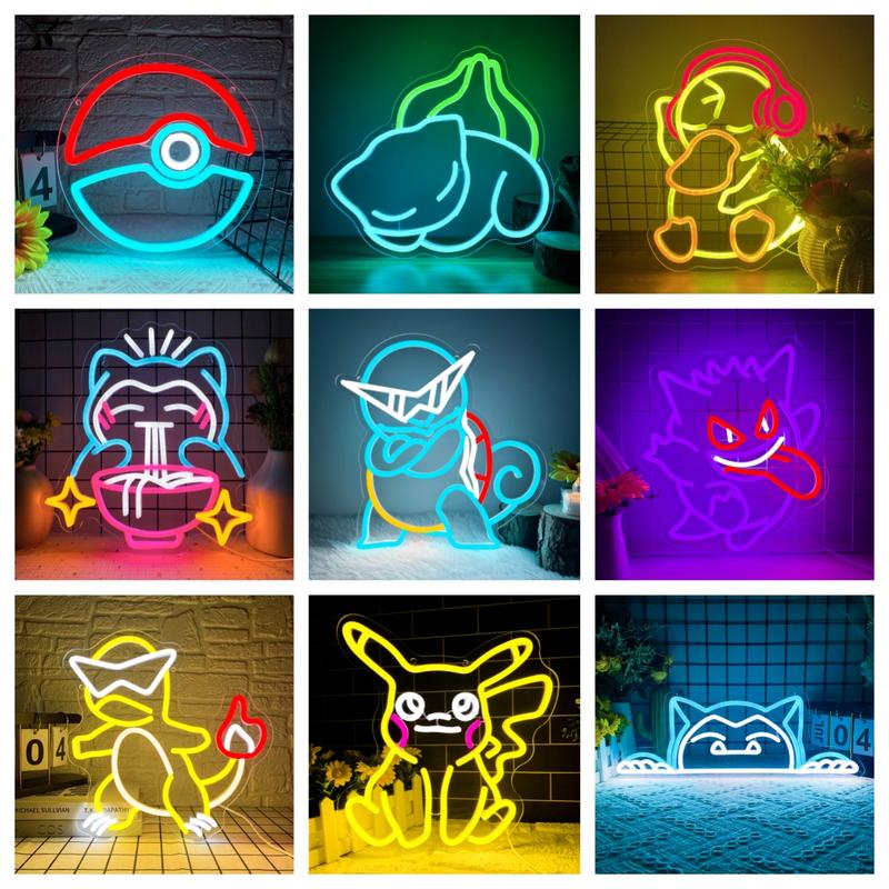 查看[Bulbasaur Neon Signs for Wall Decor, USB Powered for Bedroom Bar ...