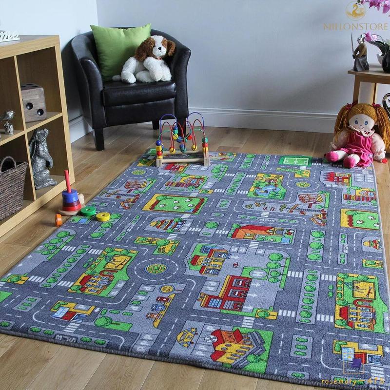 查看[Children's Village Mat Kids Rugs Town Road Map City Car Toy Rug Play ...