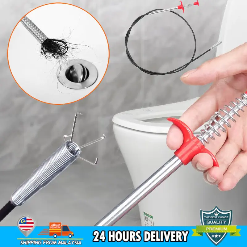 Spring Sumbat 查看[Drain Snake Clog Remover Sinki Sumbat Bendable drain cleaner spring ...
