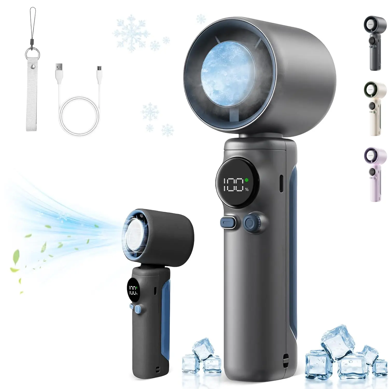 查看[Portable Fans, Portable Handheld Fan, High Speed 4000mAh Ice Cold ...