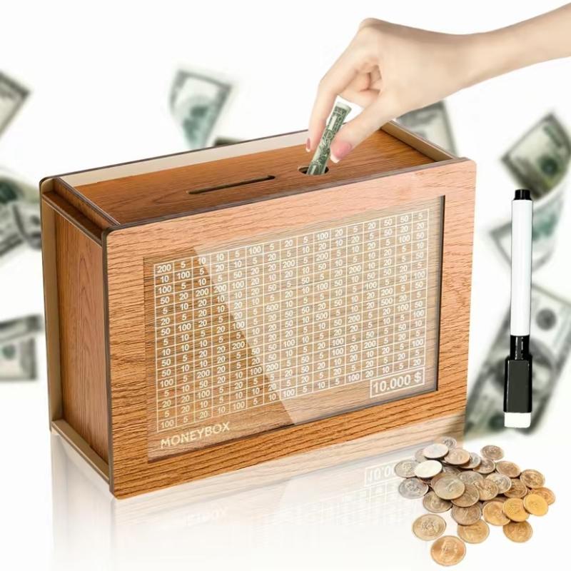 Consignment Money Box MONEYBOX-Save up to $10,000,Wooden CashSaving Box, TikTok爆款商品分析 - GMV ...
