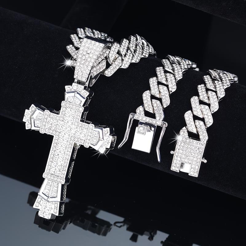 Green Chain Rapper Cross 1pc Hip Hop Chunky Cross Pendant Necklace, Serried TikTok爆款商品分析 - GMV ...