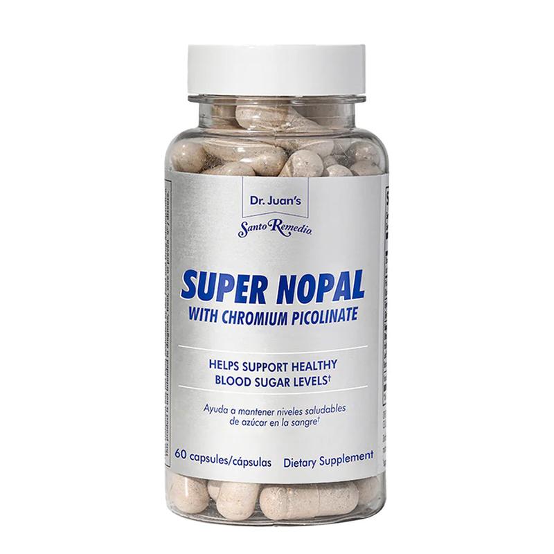 Santo Remedio's Super Nopal, Exclusive Formula with Nopal, Gurmar (Gymnema Silvestre), and Vanadyl Sulfate. 60 Capsules (30 Servings)