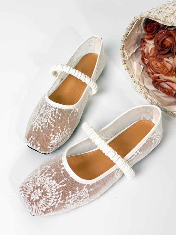 Elegant Fairy Lace Mary Jane Shoes, Mesh Embroider TikTok爆款商品分析 - GMV ...