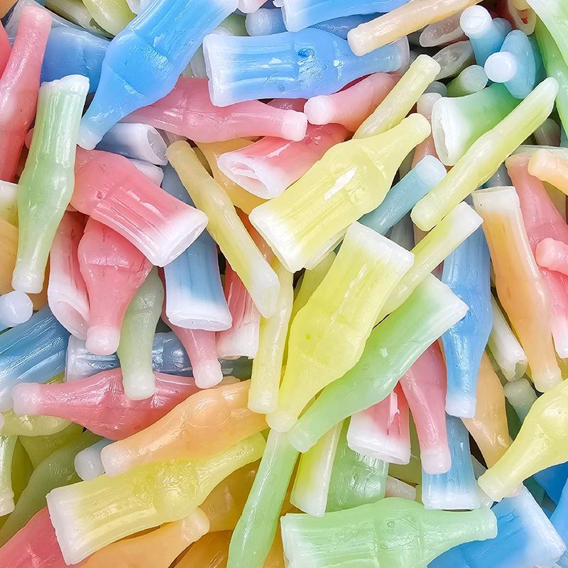 Nik-L-Nips Vintage Wax Bottle Candy Drinks Filled with Flavored Syrups (Cherry, Orange Lemon, Blue Raspberry, and Green Apple Flavors) tiktok viral candy Pieces Of Gummies Variety Gummy Mix