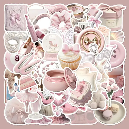 Pink Win Sticker Pink Series Sticker, Funny Stickers, 50pcs/set Wat TikTok爆款商品分析 - GMV ...