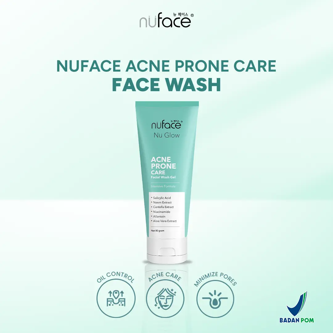 Nuface Nu Glow Acne Prone Care Facial Wash Gel