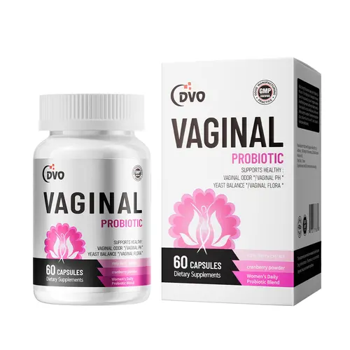 DVO Women's Probiotics for Odor, pH Balance, Urinary Health 60 Billions Probiotic with Prebiotics and Cranberry - 60 Counts