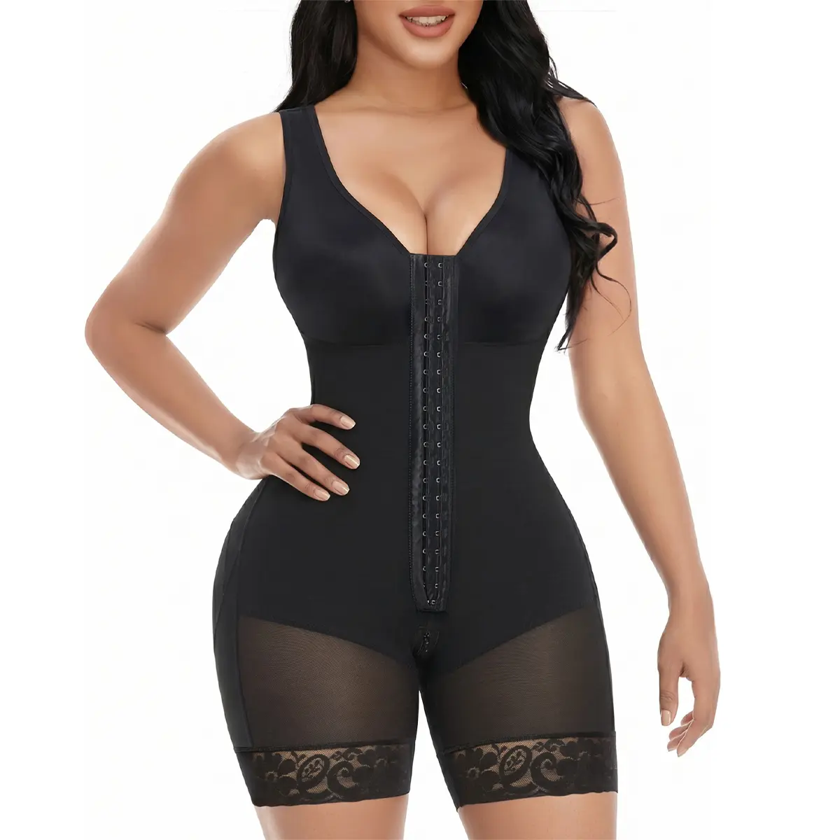 YIANNA Fajas Colombianas Shapewear for Women, Full Coverage Compression Body Shaper with Mesh, Tummy Control, and Butt Lifter for Sexy Curves, Waist Reduction, Wireless, All Occasions, Dry In Shade