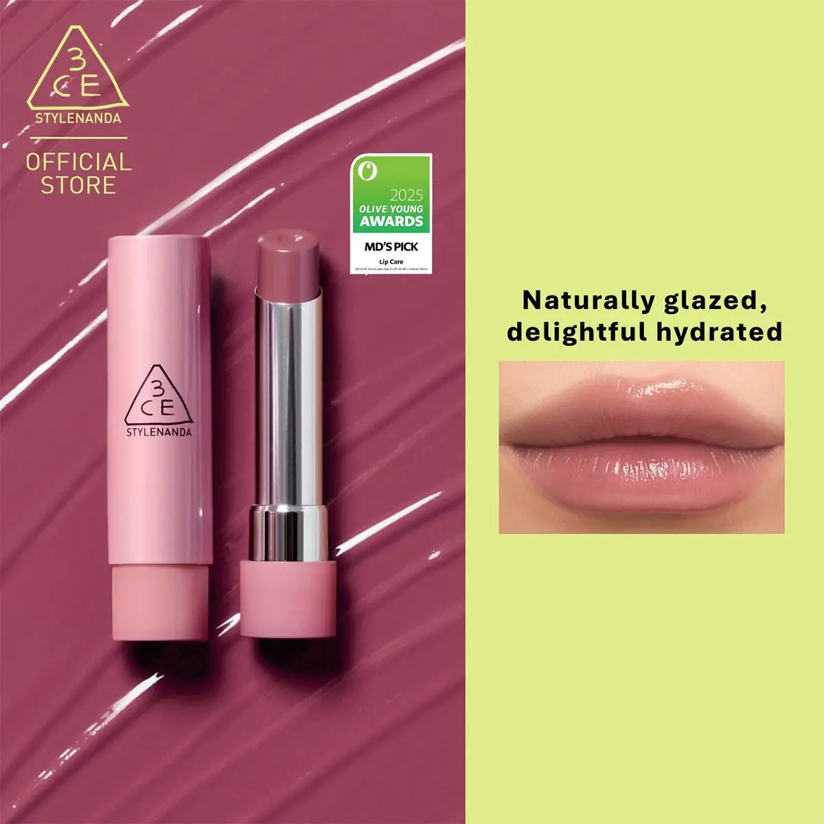 3CE Glazy Lip Glow