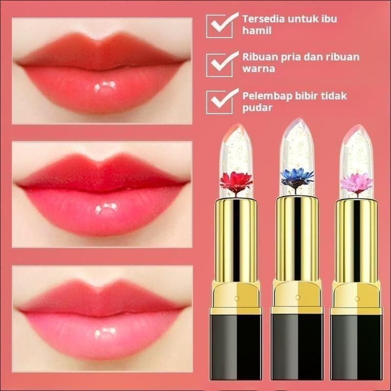 查看[Minyak pelembap bibir【COD】Lip balm pengubah warna bunga, halal ...