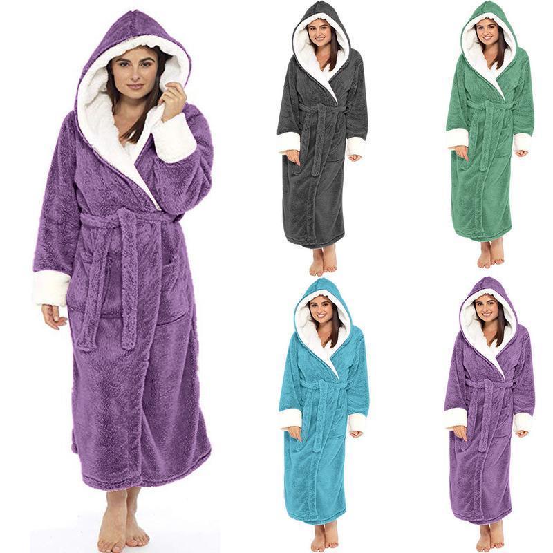 Flolded Robe Womens Hooded Fleece Robes, Soft Long Bathrobe Flu TikTok爆款商品分析 - GMV ...