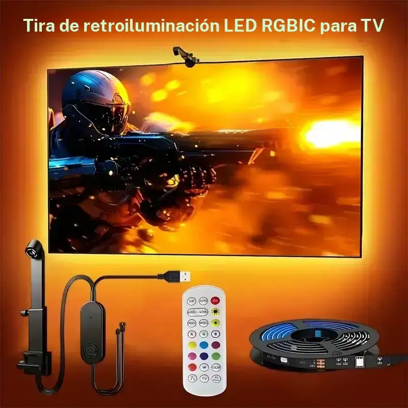 查看[LED TV Backlight Lamp with Remote Control, USB Powered, Ar Color ...