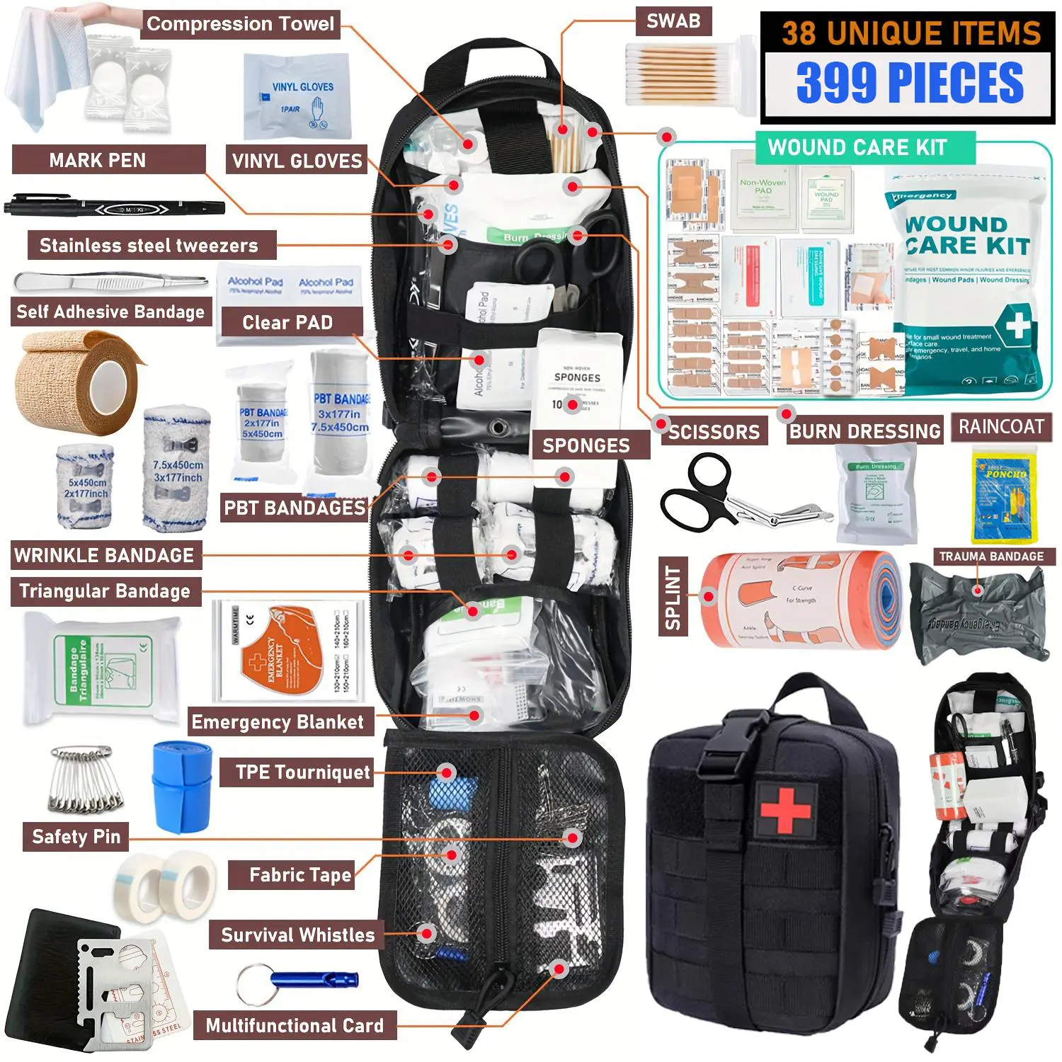 399pc Versatile Emergency Medical Kit Professional TikTok爆款商品分析 - GMV ...