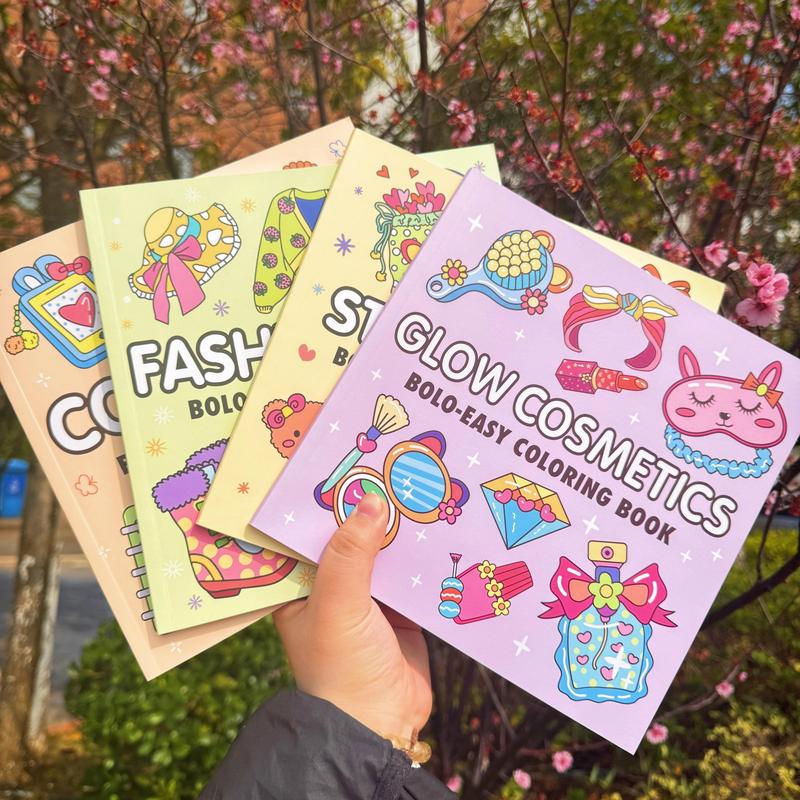 Cartoon Pattern Coloring Book, 1/4pcs Cute Cartoon TikTok爆款商品分析 - GMV ...