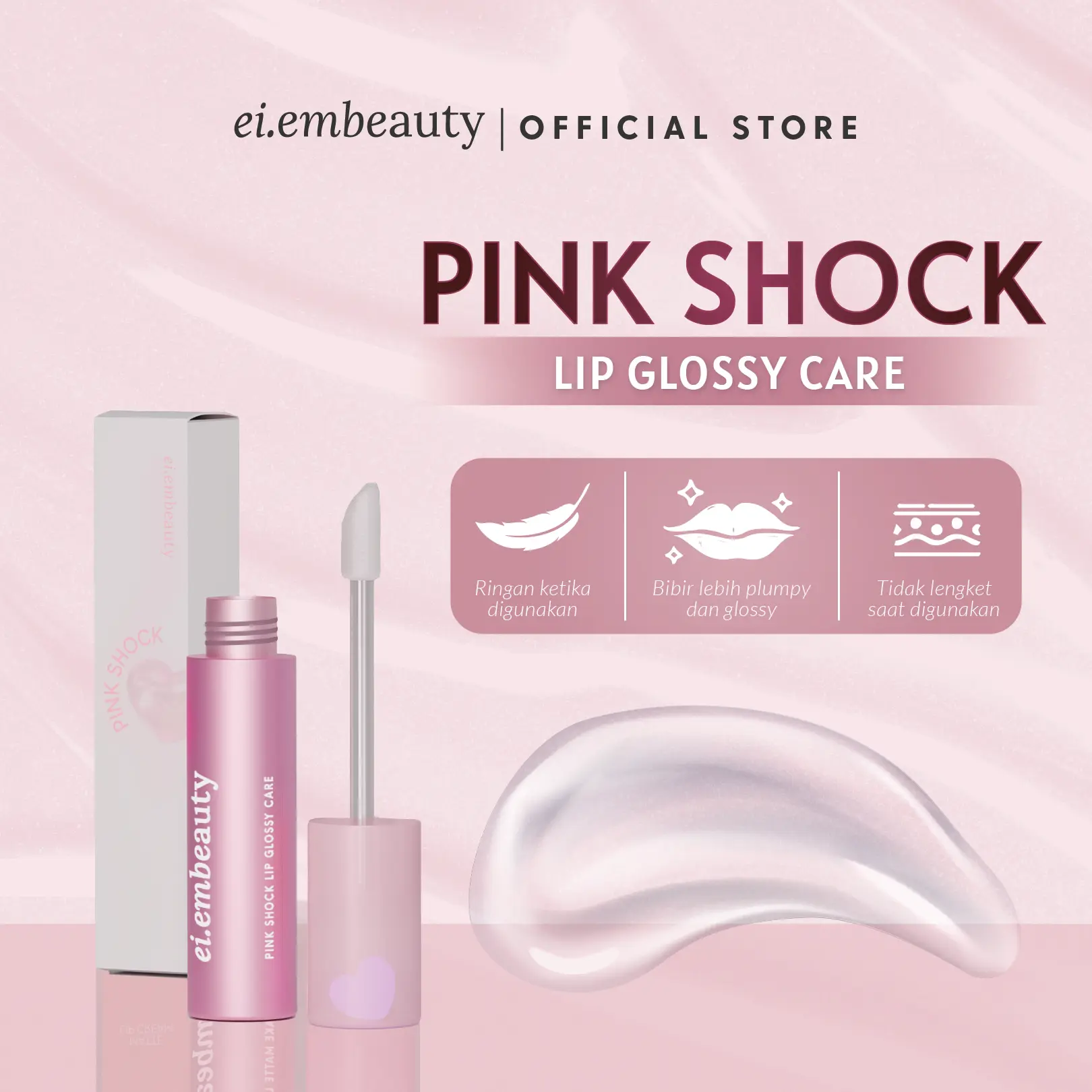 EIEM Beauty Pink Shock Lip Gloss