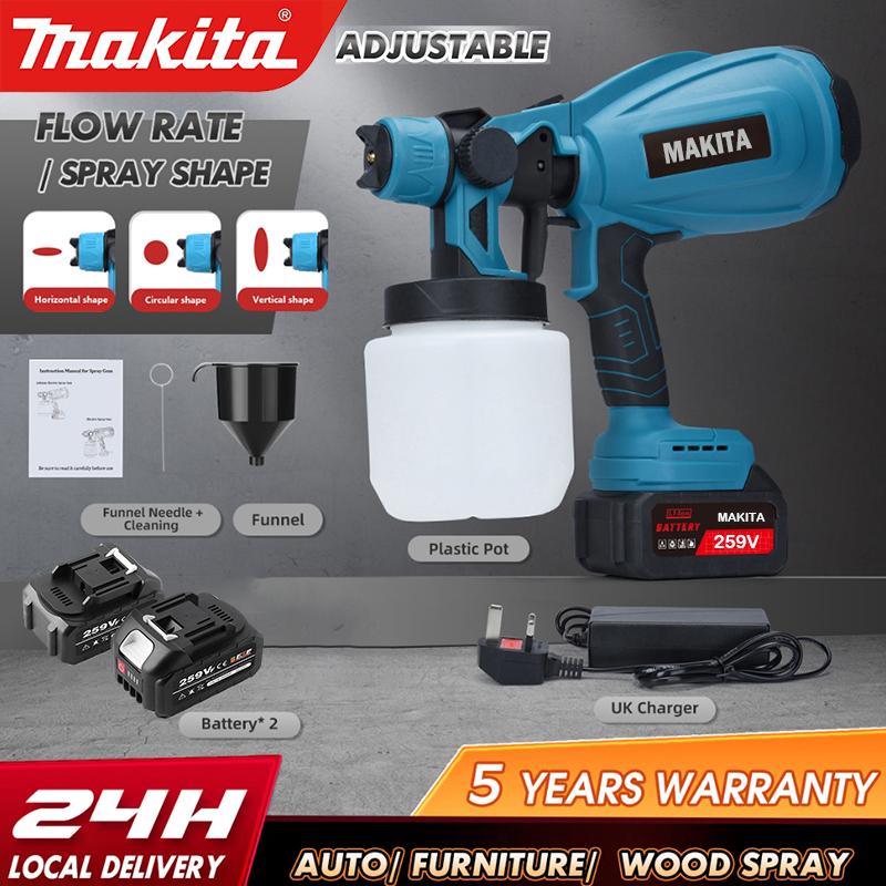 查看[MAKITA Electric Spray Gun 1000ml paint spray portable heavy-duty all ...