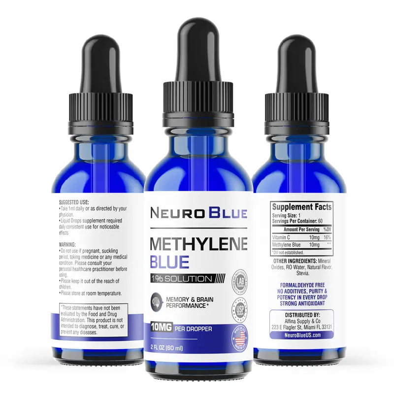 NeuroBlue Methylene Blue USP Grade - 10mg per Dropper Healthcare Vitamin