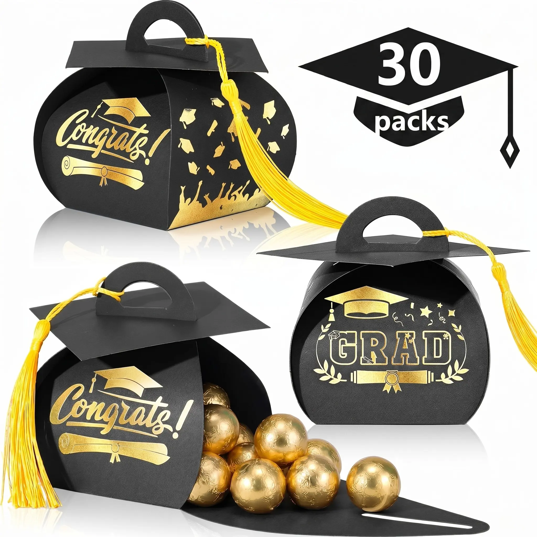 30 Pcs Graduation Cap Gift Boxes Graduation Party TikTok爆款商品分析 - GMV/销量 ...