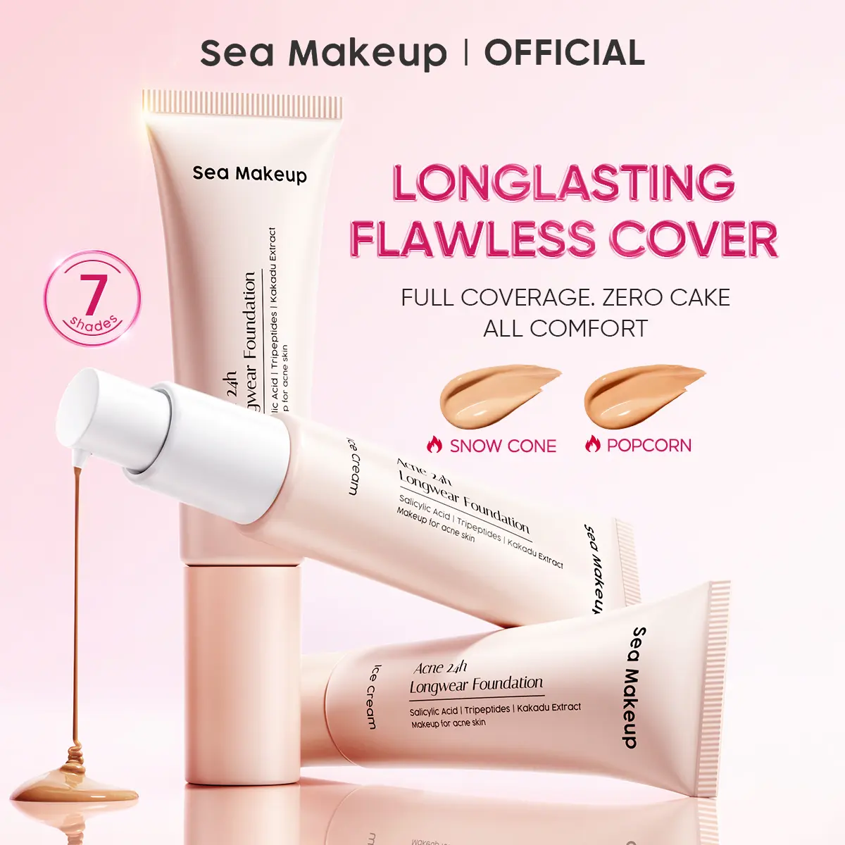 Sea Makeup Acne 24H Longwear Foundation
