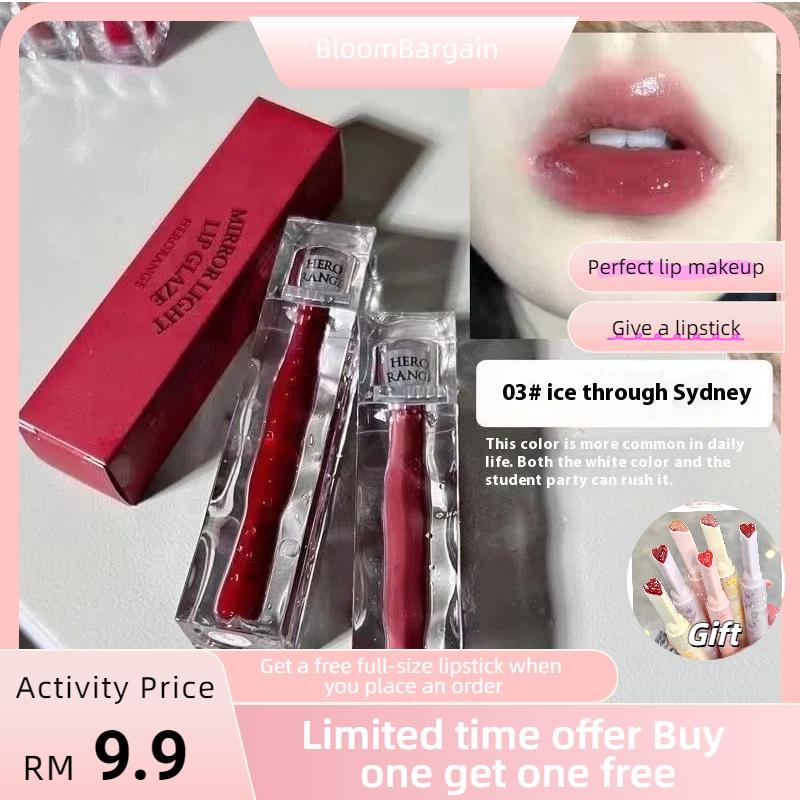 Lip Reka 查看[Glaze Bibir Seperti Kristal, Reka Bentuk Seperti Cermin, Pelembap ...