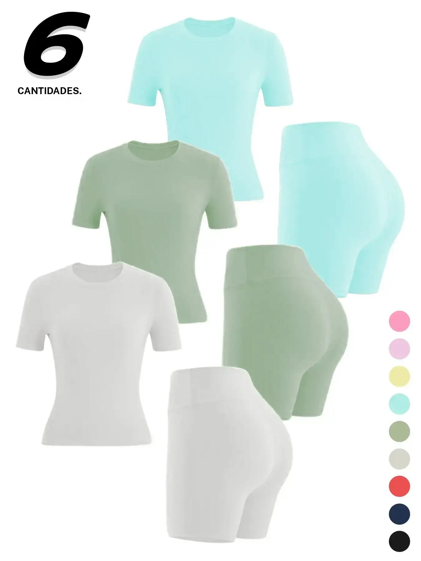 Two-piece Set Women's Solid Color Tee & High Waist TikTok爆款商品分析 - GMV ...