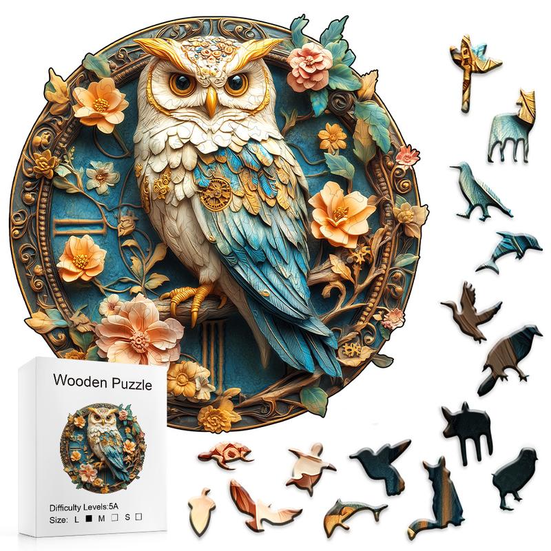 Wooden Owl Puzzle Detailed Animal Jigsaw for Adult TikTok爆款商品分析 - GMV ...