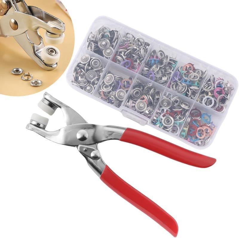 查看[Snap Button Kit 100set, 9.5mm Snap Fasteners Kit with Pliers, Metal ...