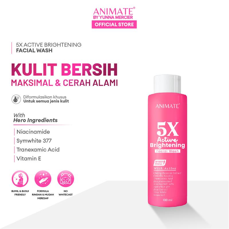 Animate 5x Active Brightening Facial Wash