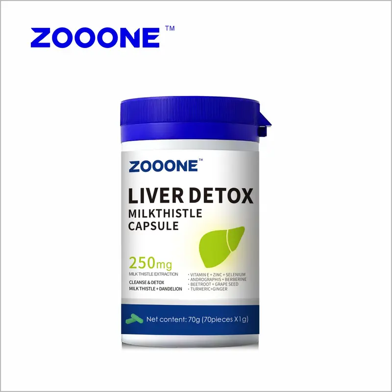 ZOOONE-Liver Cleanse Detox & Repair Formula - Herbal Liver Support Supplement with Milk Thistle Turmeric Dandelion Root & Artichoke Extract for Liver Health - Silymarin Milk Thistle Liver Detox Capsules C1