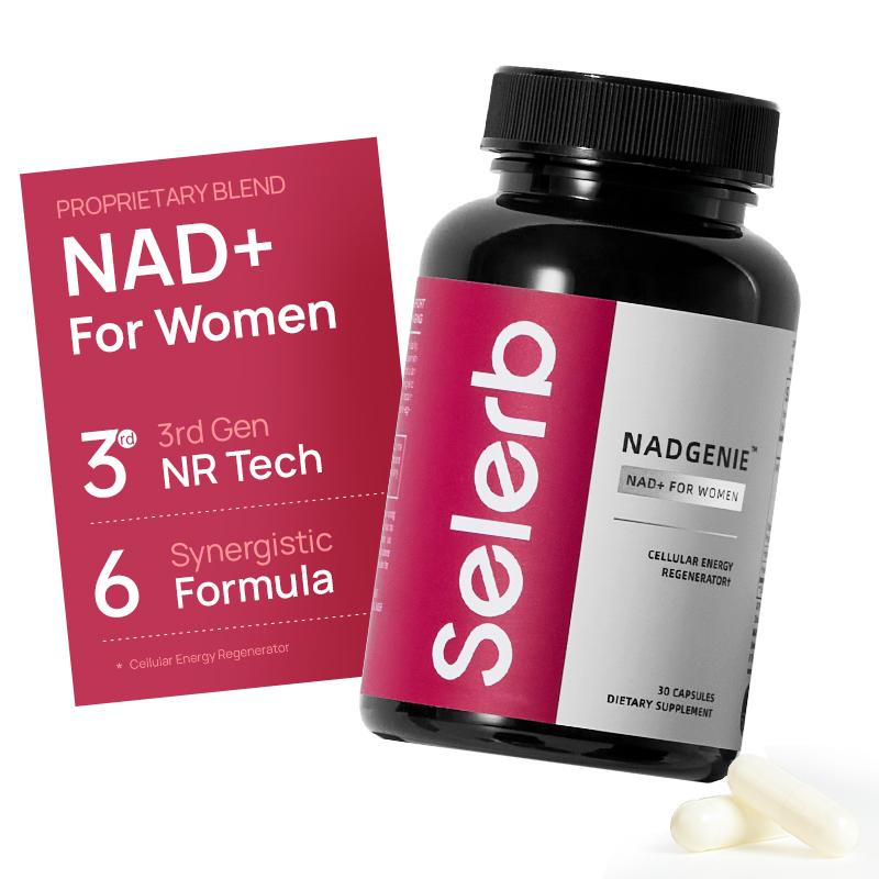 Selerb NAD+ Supplement for Women NMN Alternative Liposomal - Nicotinamide Riboside, Trans-Resveratrol, CoQ10, D-Ribose - Supports Cellular Renewal, Energy & Skin Health - 90 Capsules