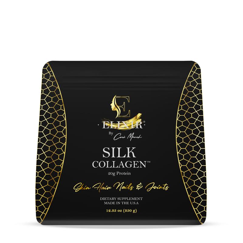 Coco March Silk Face Collagen Peptides Silky Radiant Skin New Amino Molecules for Hair Nails-Joint Health-20g Protein NO Taste-Dissolves Instantly