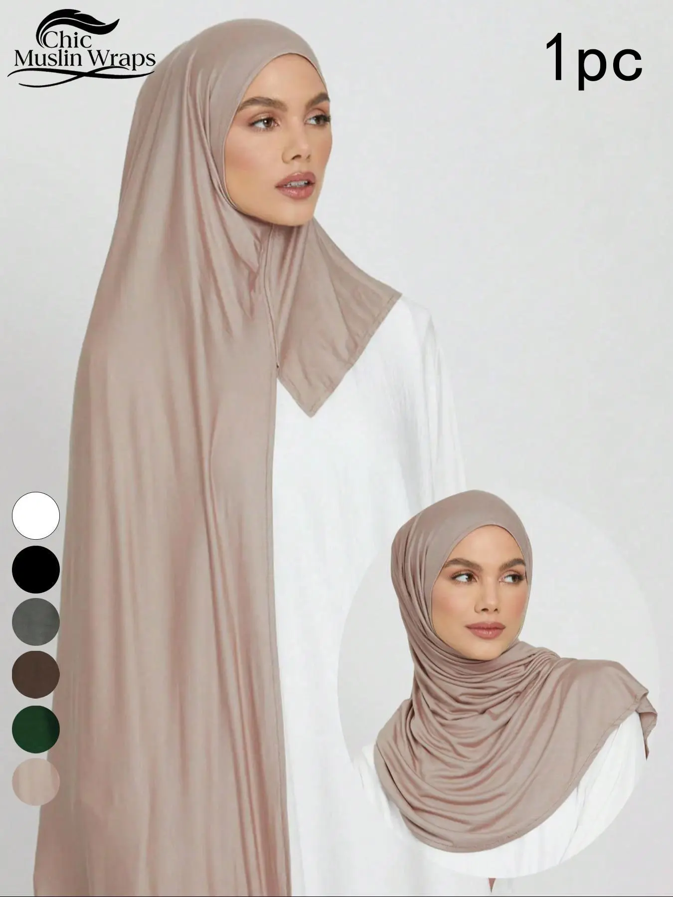 Modest Streetwear Plain Head Scarf, Modesty Soft Comfortable Casual Muslim Hijab, Turban Hijab, Long Headscarves Suitable for All Occasions Wrap