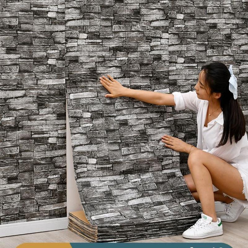 查看[3D Wall Sticker Panel, 30pcs/set Self-adhesive Foam Brick Wallpaper ...