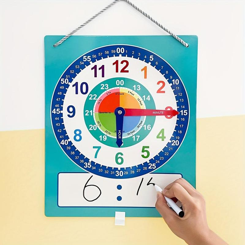 查看[Educational Clock for Youngsters, 1 Count Easy-to-read Tool, Write ...