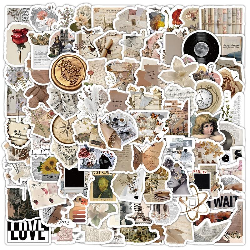 100PCS Vintage Artistic Retro Art Graffiti Sticker TikTok爆款商品分析 - GMV ...