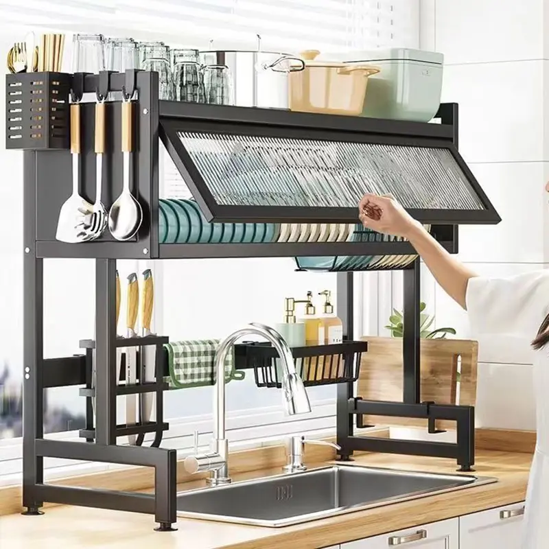 查看[Household kitchen storage rack with cabinet multi-layer functional ...