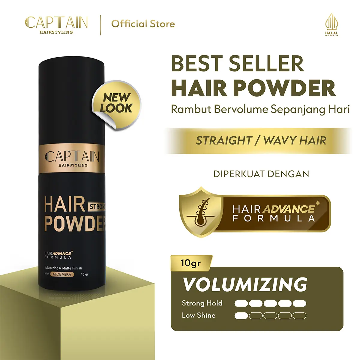 Fowder Rambut 查看[Captain Hairstyling Hair Powder 10gr / Hair Powder Pria / Bubuk ...