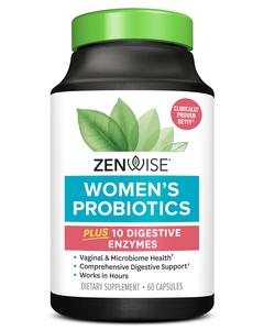 Zenwise Probiotics for Women - Prebiotics, Probiotics and Digestive Enzymes for Women's Health, Gut Flora Health and Digestive Health - 60 Count