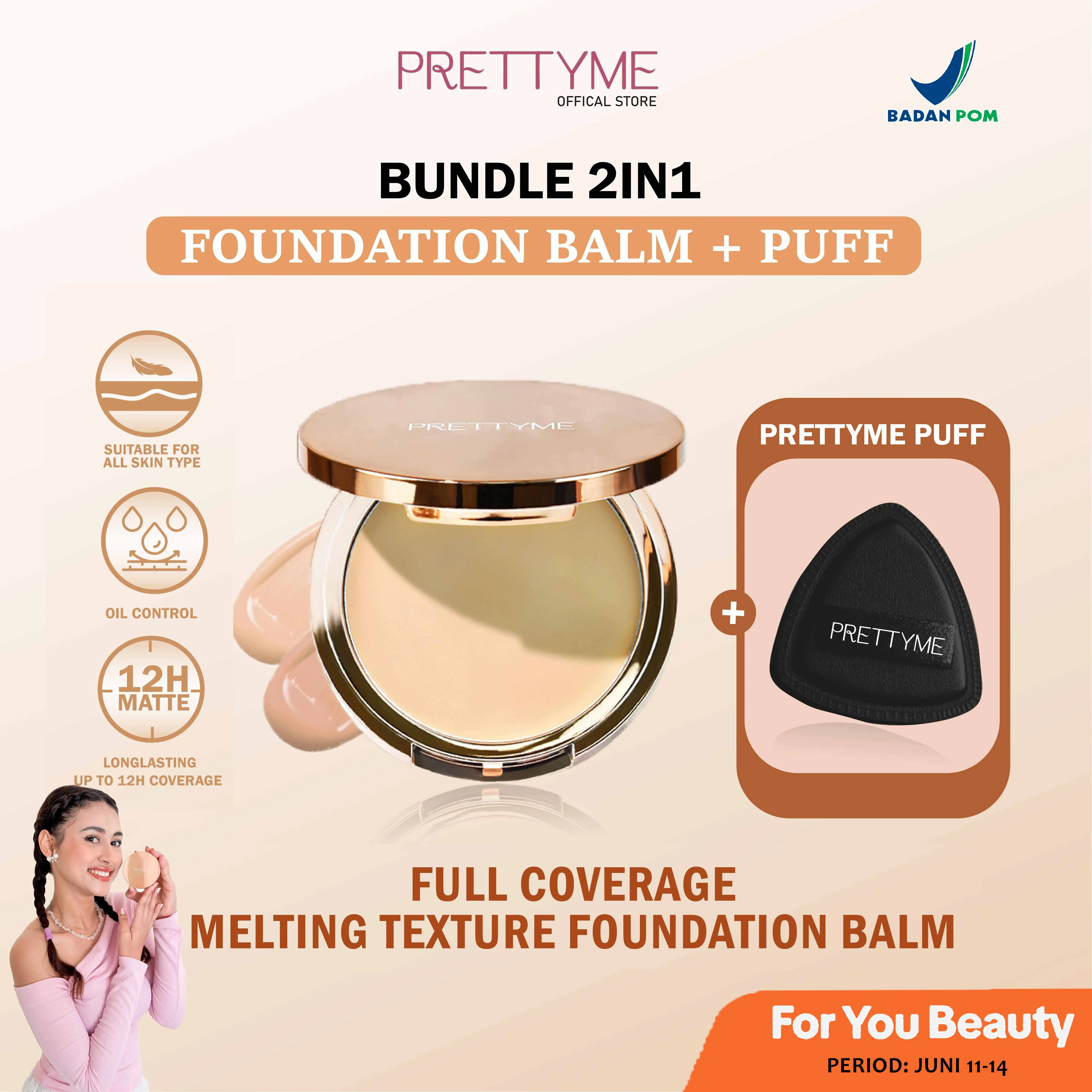 PRETTYME Foundation Balm Compact & Puff Waterproof TikTok爆款商品分析 - GMV ...
