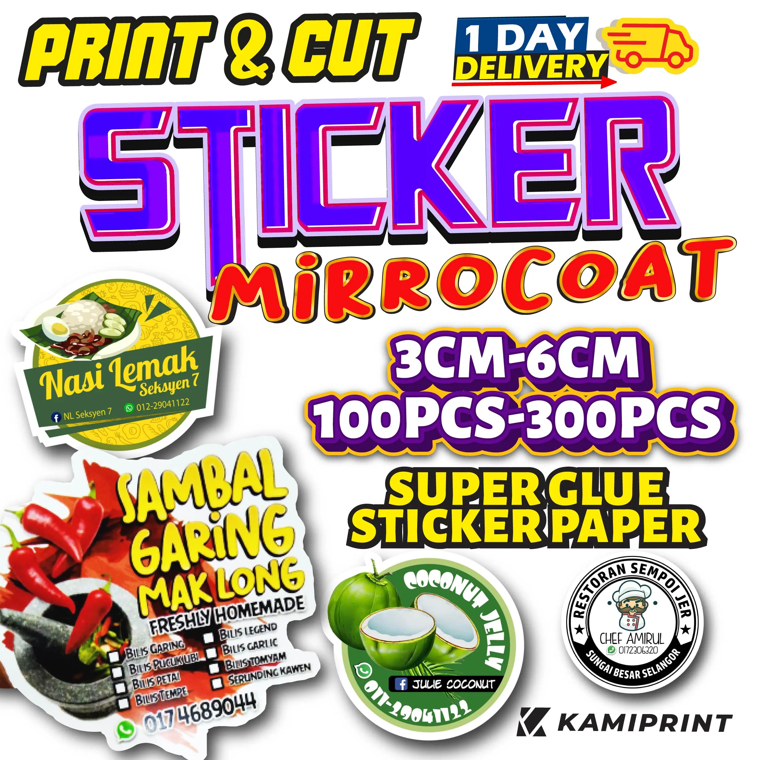 100pcs STICKER @ LABEL PRODUK [3CM/4CM/5CM/6CM] MI TikTok爆款商品分析 - GMV ...