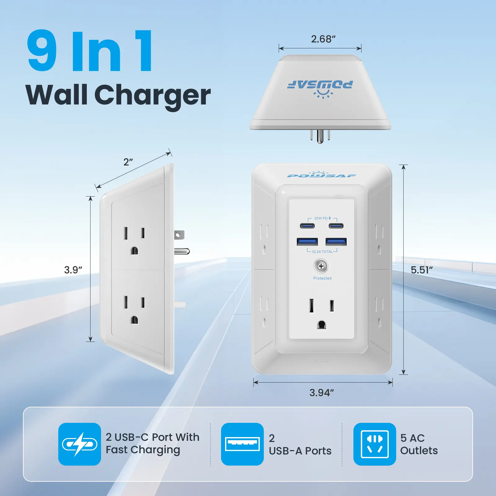 Multi Plug Outlet Surge Protector -SummerVibes- PO TikTok爆款商品分析 - GMV ...