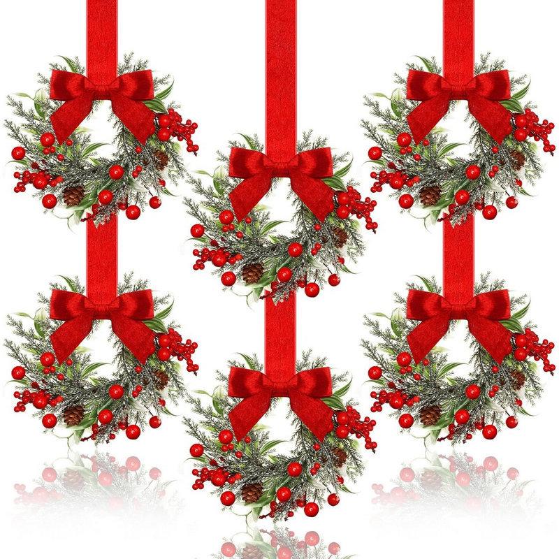 Christmas Wreath for Door Hanging with Red Bow and TikTok爆款商品分析 - GMV ...