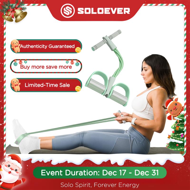 SOLOEVER Resistance band 4 Ropes Pull Rope Elastic Exercise Body Home ...