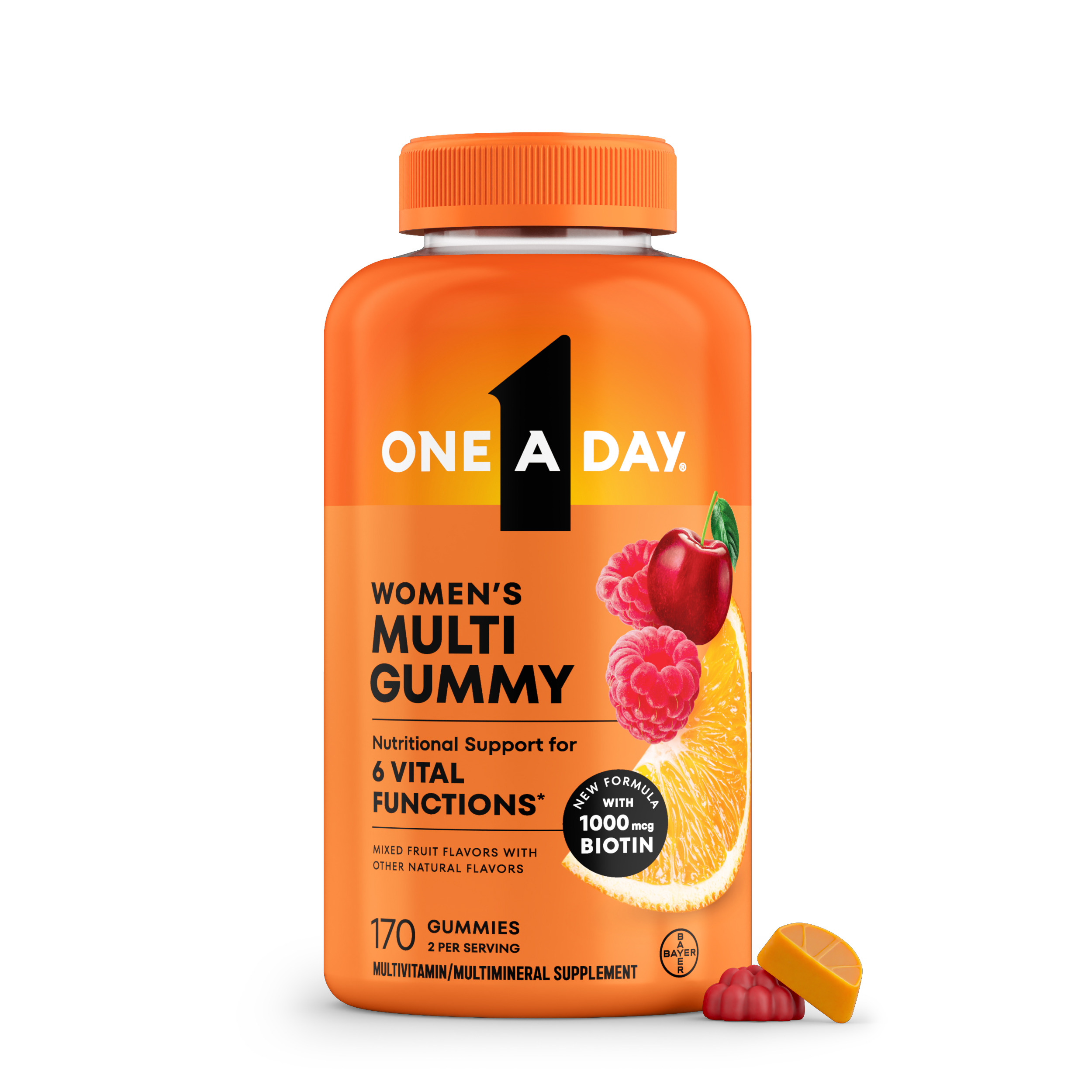 One A Day Multivitamin For Women Gummies with 1000 mcg Biotin, 170ct