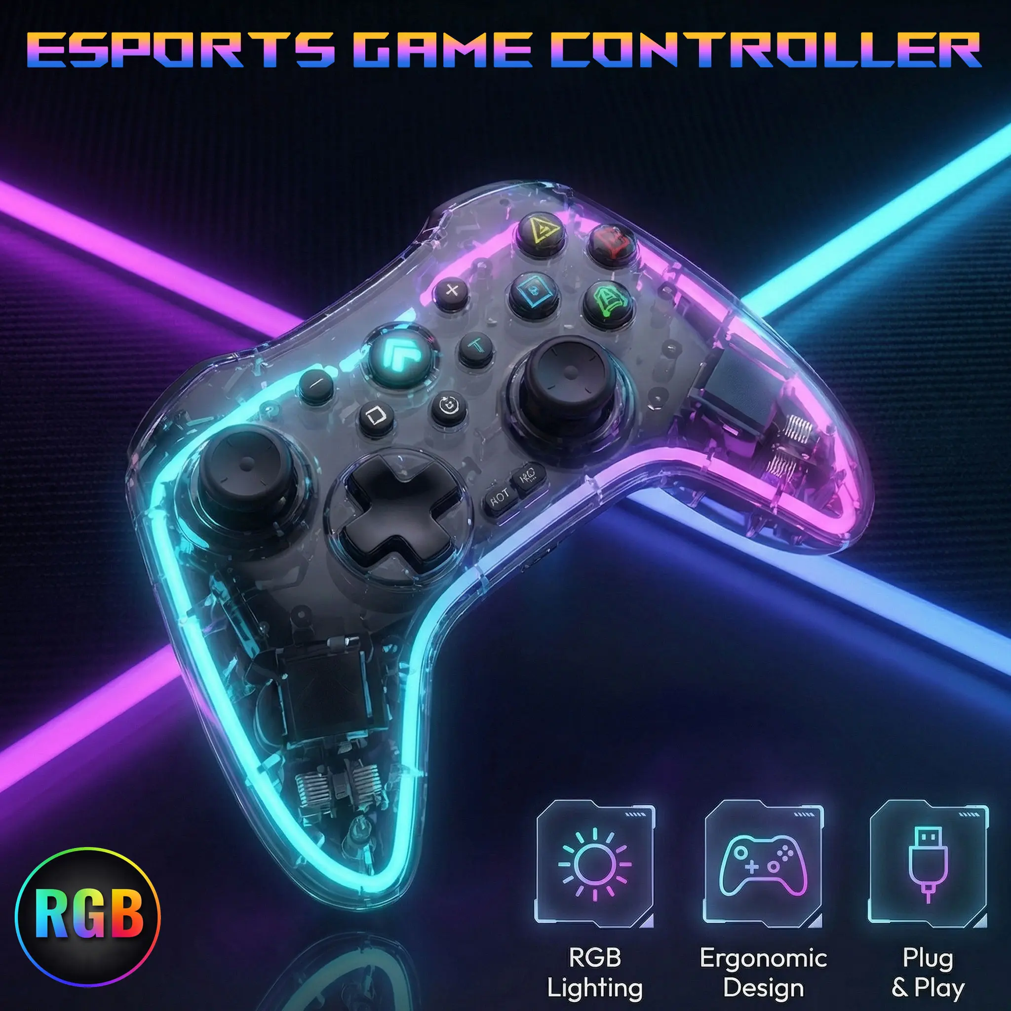 Wireless Game Controller,Ergonomic RGB lighting ef TikTok爆款商品分析 - GMV ...