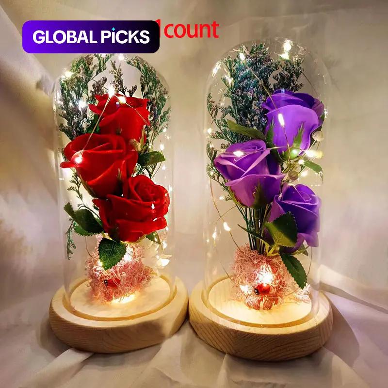 Artificial Roses Bouquet in Transparent Glass Box TikTok爆款商品分析 - GMV/销量 ...
